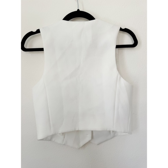 NEW Zara Tailored Vest with Buttons Waistcoat White XS - Picture 4 of 7